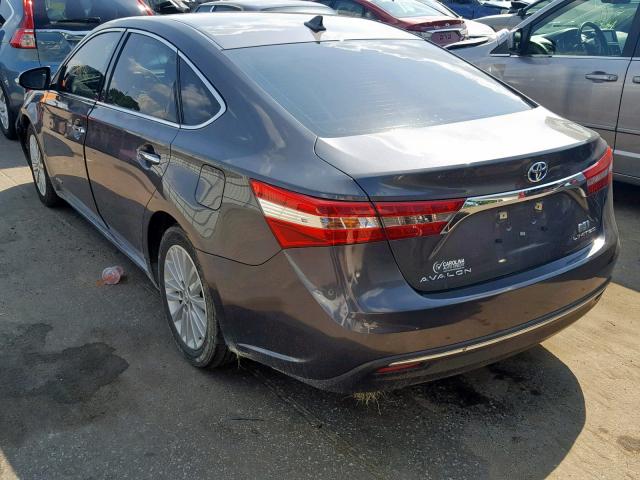 4T1BD1EBXDU001891 - 2013 TOYOTA AVALON HYB GRAY photo 3