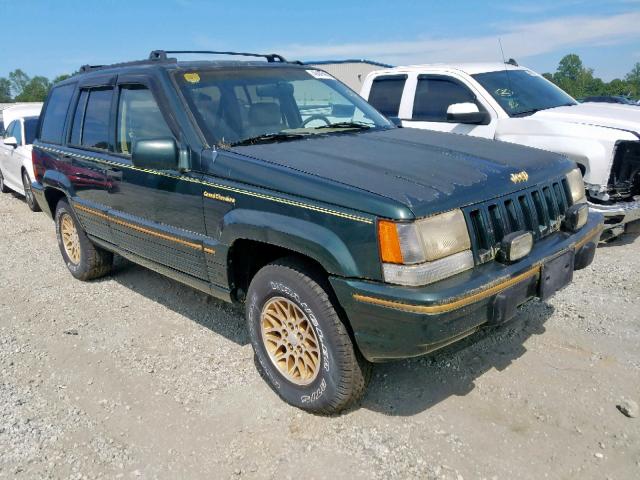 1J4GZ78Y8PC564912 - 1993 JEEP GRAND CHER GREEN photo 1