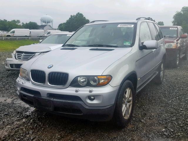 5UXFA13536LY48027 - 2006 BMW X5 3.0I SILVER photo 2