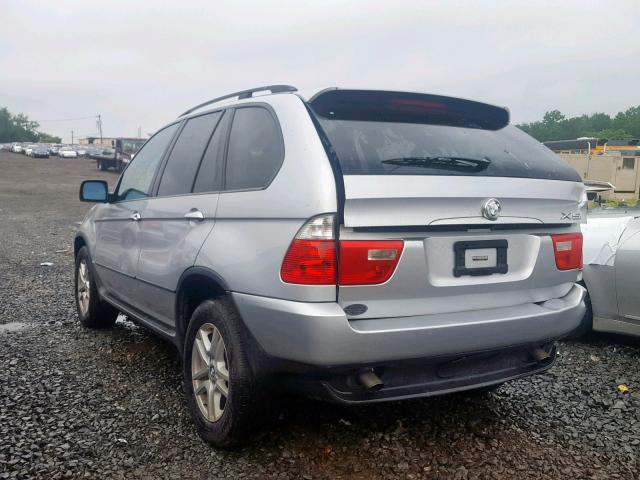 5UXFA13536LY48027 - 2006 BMW X5 3.0I SILVER photo 3