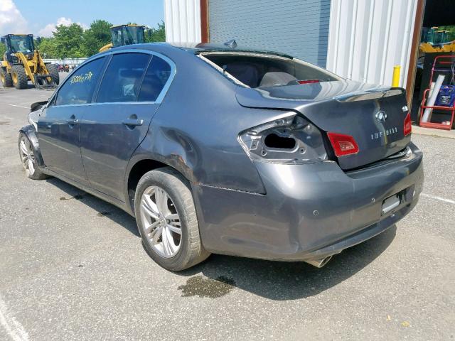 JN1CV6AR0BM400766 - 2011 INFINITI G37 GRAY photo 3