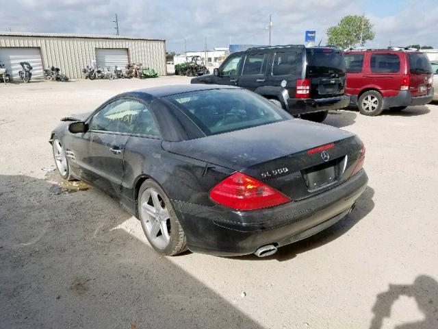 WDBSK75FX4F071653 - 2004 MERCEDES-BENZ SL 500 BLACK photo 3