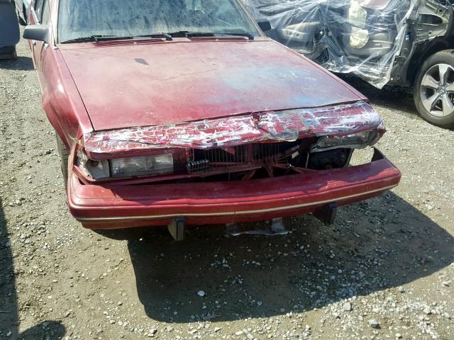 1G4AG55N2P6490056 - 1993 BUICK CENTURY SP MAROON photo 9