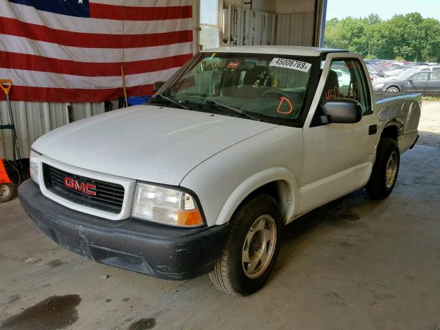 1GTCS14551K111393 - 2001 GMC SONOMA WHITE photo 2