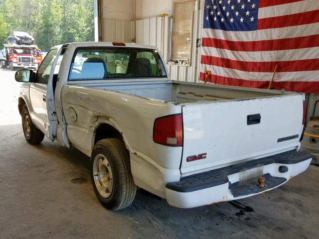 1GTCS14551K111393 - 2001 GMC SONOMA WHITE photo 3