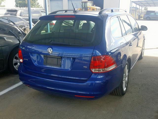 3VWPL81K79M272816 - 2009 VOLKSWAGEN JETTA TDI BLUE photo 4