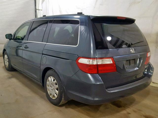 5FNRL38295B073186 - 2005 HONDA ODYSSEY LX GRAY photo 3