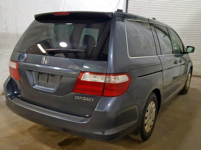 5FNRL38295B073186 - 2005 HONDA ODYSSEY LX GRAY photo 4