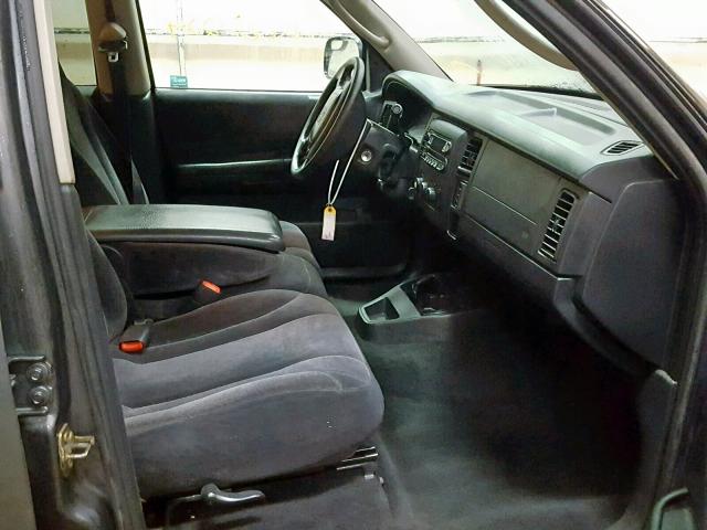 1B7HG38N02S580065 - 2002 DODGE DAKOTA QUA GRAY photo 5