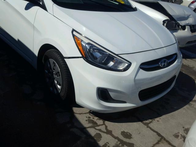 KMHCT5AE5FU224163 - 2015 HYUNDAI ACCENT GS WHITE photo 9