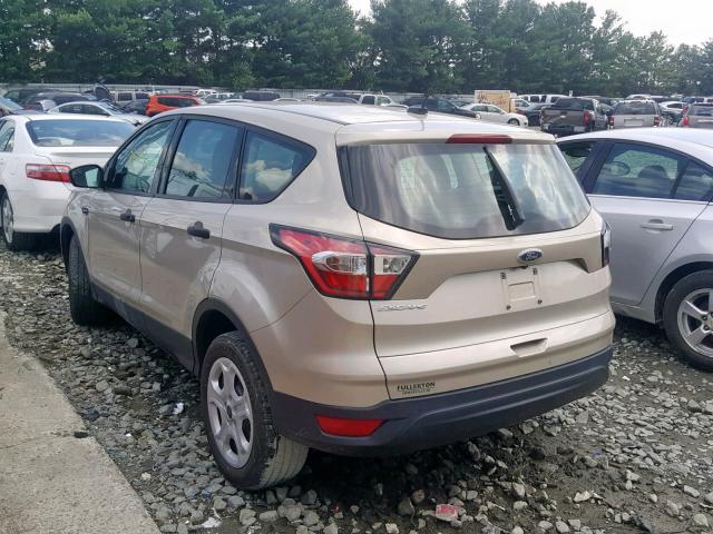 1FMCU0F7XHUA45114 - 2017 FORD ESCAPE S BEIGE photo 3