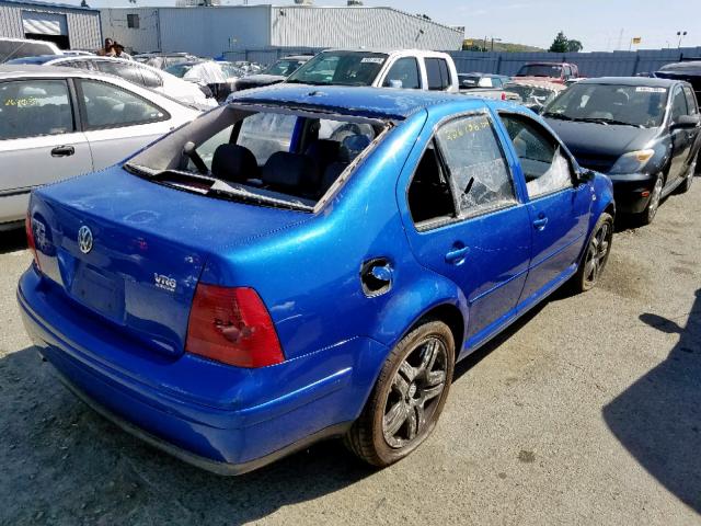 3VWSK69M11M089343 - 2001 VOLKSWAGEN JETTA GLS BLUE photo 4