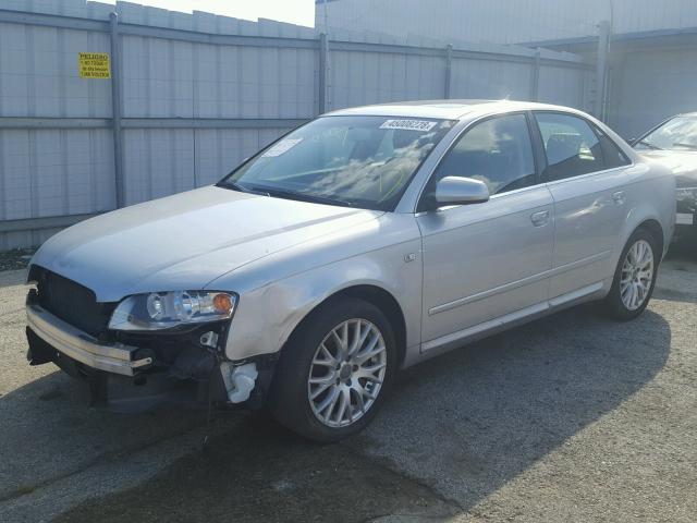 WAUAF78E28A157821 - 2008 AUDI A4 2.0T SILVER photo 2