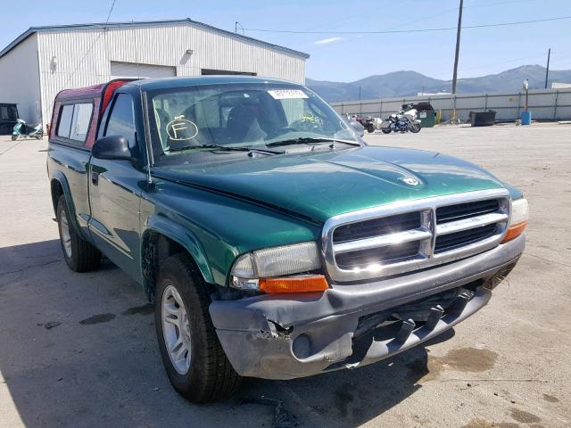 1D7FL16K74S579035 - 2004 DODGE DAKOTA SXT GREEN photo 1