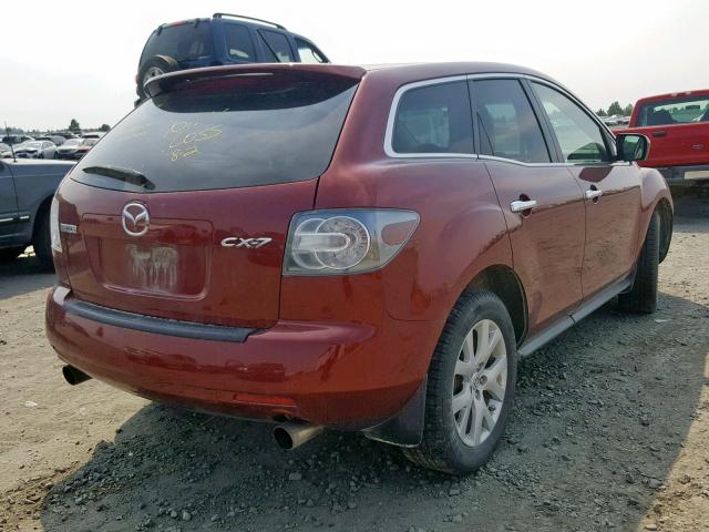 JM3ER293280204306 - 2008 MAZDA CX-7 BURGUNDY photo 4