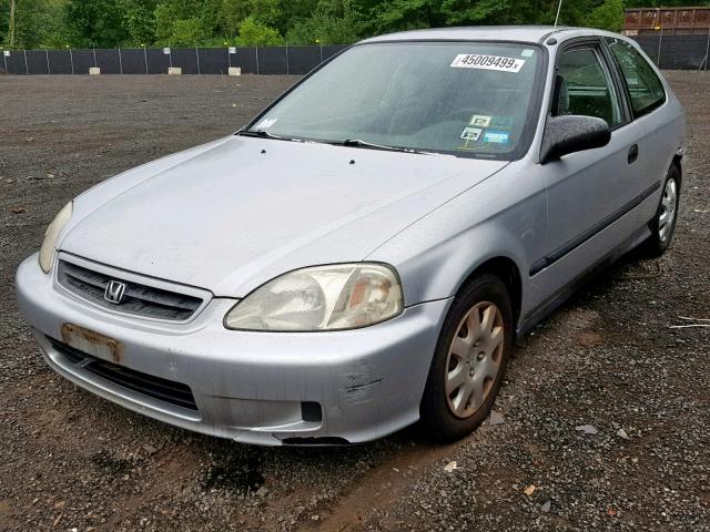 2HGEJ6443YH111492 - 2000 HONDA CIVIC DX GRAY photo 2