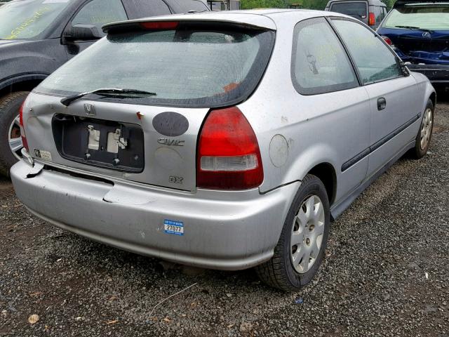 2HGEJ6443YH111492 - 2000 HONDA CIVIC DX GRAY photo 4