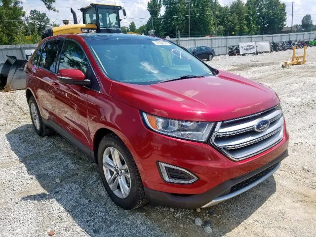 2FMTK3J99FBB79244 - 2015 FORD EDGE SEL RED photo 1