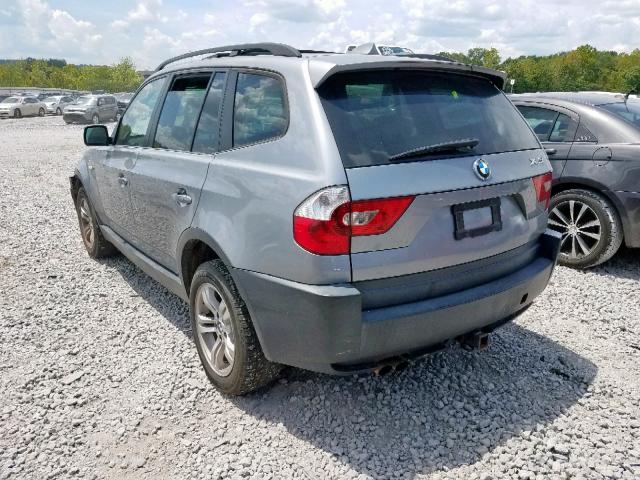 WBXPA93415WD12353 - 2005 BMW X3 3.0I GRAY photo 3