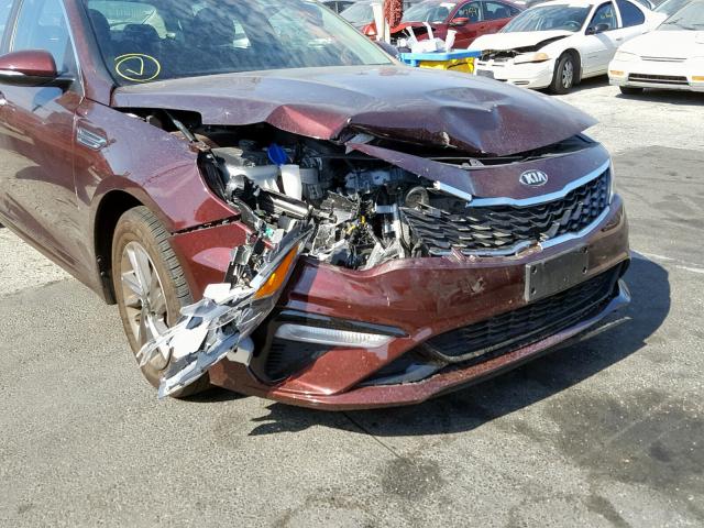 5XXGT4L34KG328638 - 2019 KIA OPTIMA LX BURGUNDY photo 9