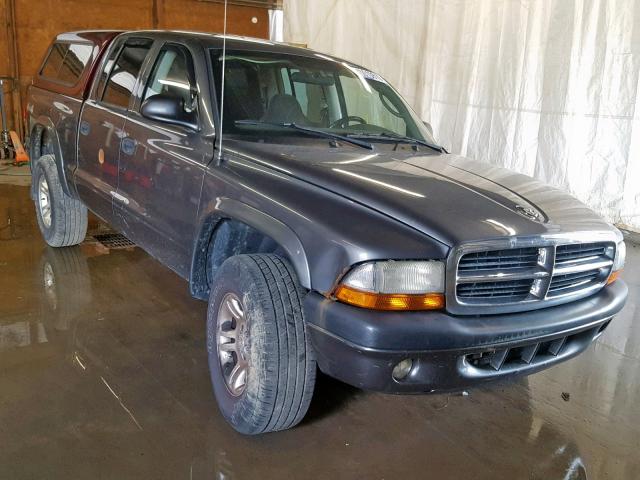 1D7HG38N24S580853 - 2004 DODGE DAKOTA QUA GRAY photo 1