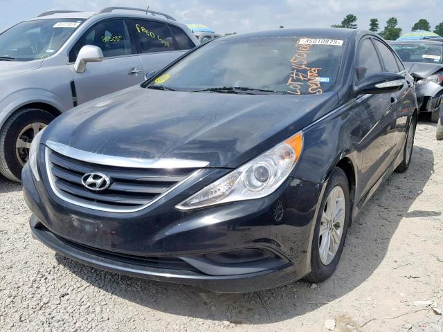 5NPEB4AC8EH892847 - 2014 HYUNDAI SONATA GLS BLACK photo 2