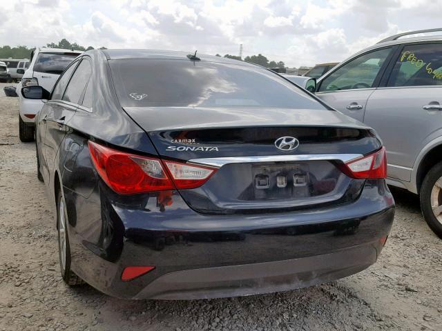 5NPEB4AC8EH892847 - 2014 HYUNDAI SONATA GLS BLACK photo 3