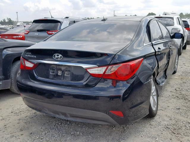 5NPEB4AC8EH892847 - 2014 HYUNDAI SONATA GLS BLACK photo 4