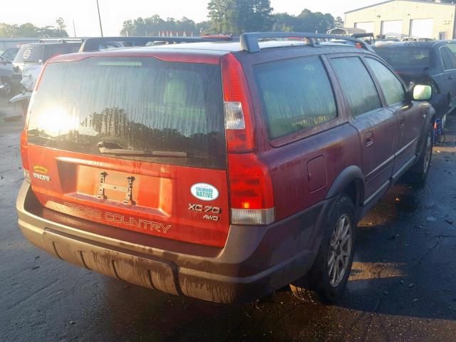 YV1SZ59H641149575 - 2004 VOLVO XC70 RED photo 4