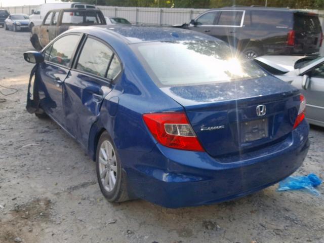 2HGFB2F99CH512928 - 2012 HONDA CIVIC EXL 蓝色 照片 3