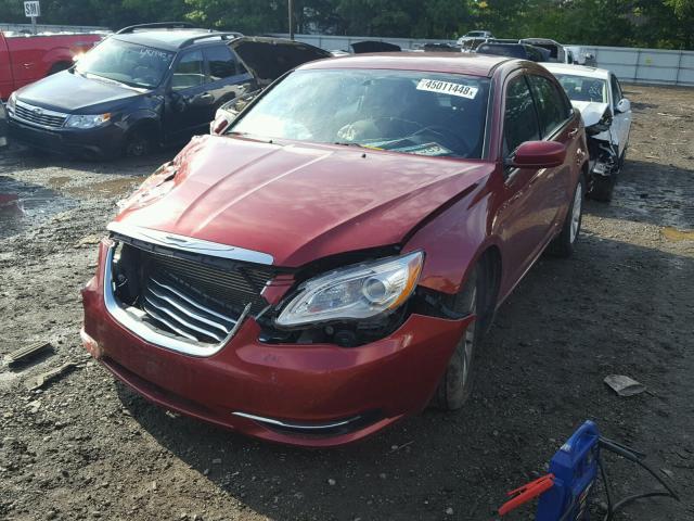 1C3CCBBGXDN533898 - 2013 CHRYSLER 200 TOURIN RED photo 2