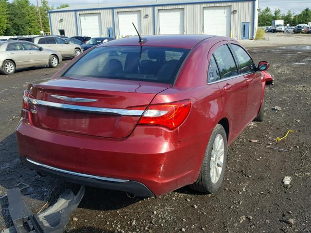 1C3CCBBGXDN533898 - 2013 CHRYSLER 200 TOURIN RED photo 4