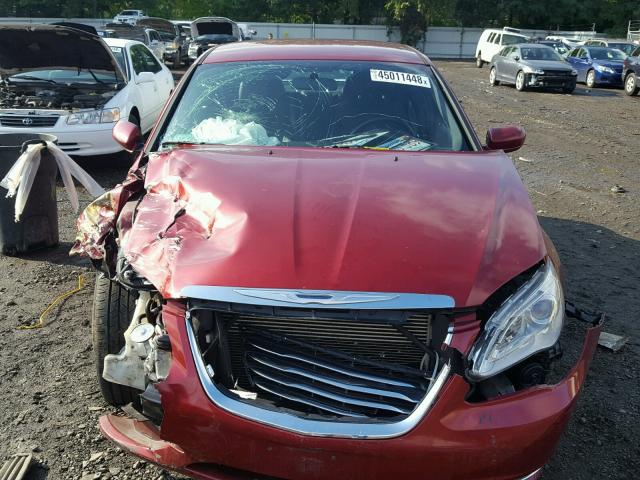 1C3CCBBGXDN533898 - 2013 CHRYSLER 200 TOURIN RED photo 9