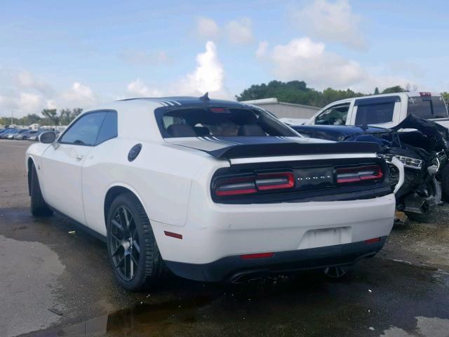 2C3CDZFJ7GH288731 - 2016 DODGE CHALLENGER WHITE photo 3