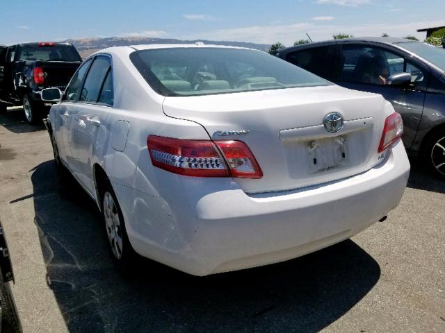 4T4BF3EK9BR130536 - 2011 TOYOTA CAMRY BASE WHITE photo 3