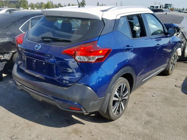 3N1CP5CU6JL523115 - 2018 NISSAN KICKS S BLUE photo 4