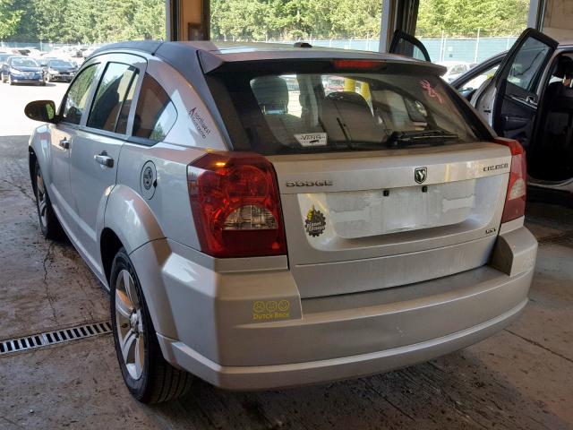 1B3CB4HA9AD607814 - 2010 DODGE CALIBER SX SILVER photo 3