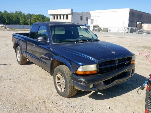 1B7GL32X12S537713 - 2002 DODGE DAKOTA SPO BLUE photo 1