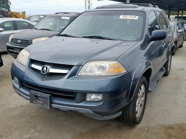 2HNYD18906H519032 - 2006 ACURA MDX TOURIN BLUE photo 2