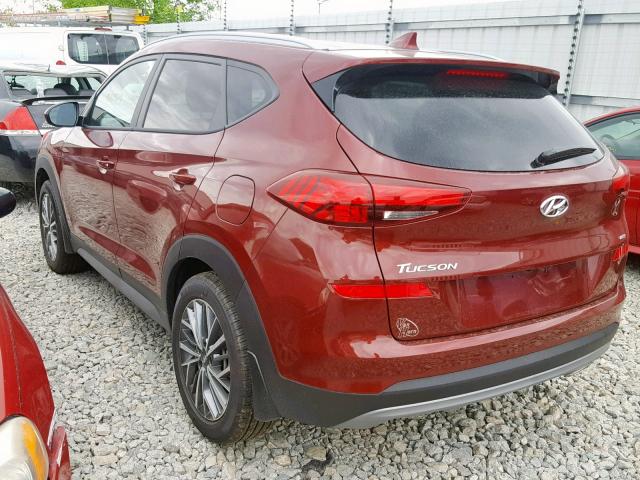 KM8J3CAL6KU014286 - 2019 HYUNDAI TUCSON LIM RED photo 3