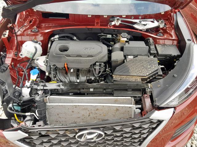 KM8J3CAL6KU014286 - 2019 HYUNDAI TUCSON LIM RED photo 7