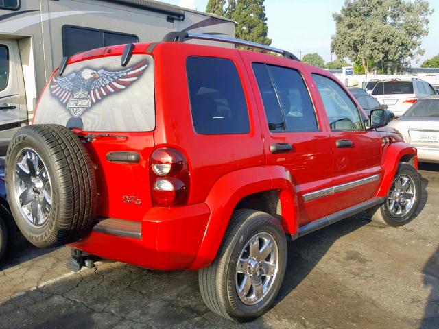 1J4GK58K55W510063 - 2005 JEEP LIBERTY LI RED photo 4