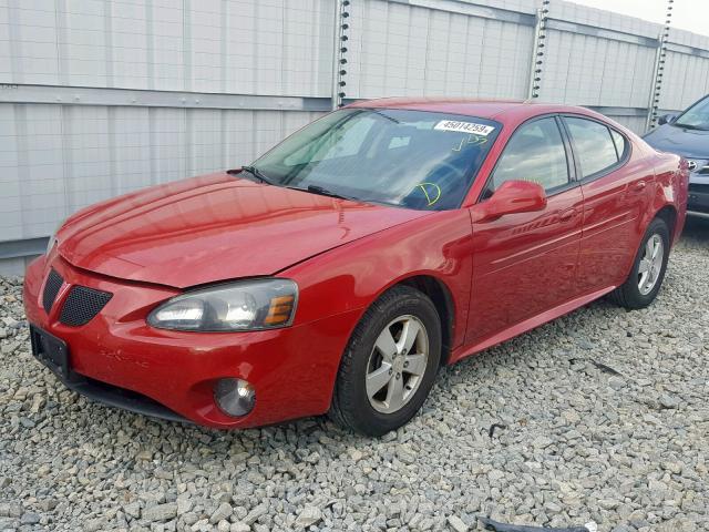 2G2WP552861297212 - 2006 PONTIAC GRAND PRIX RED photo 2