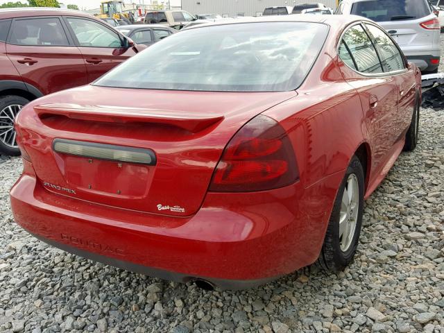 2G2WP552861297212 - 2006 PONTIAC GRAND PRIX RED photo 4