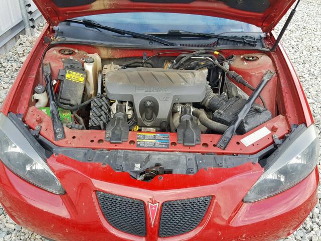 2G2WP552861297212 - 2006 PONTIAC GRAND PRIX RED photo 7