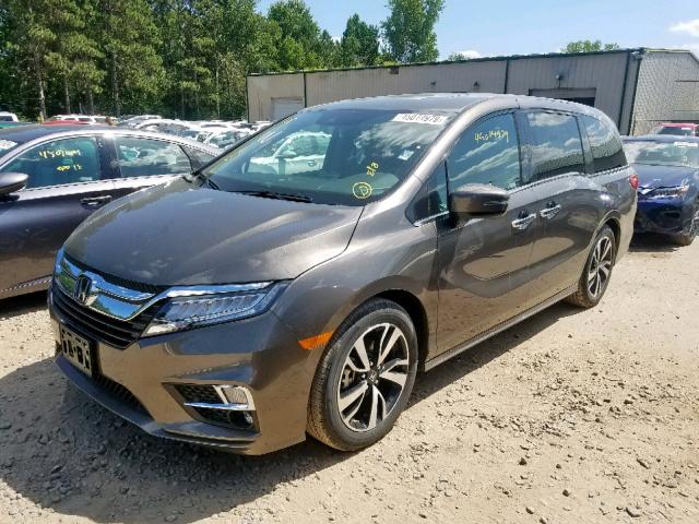 5FNRL6H94KB100241 - 2019 HONDA ODYSSEY EL GRAY photo 2