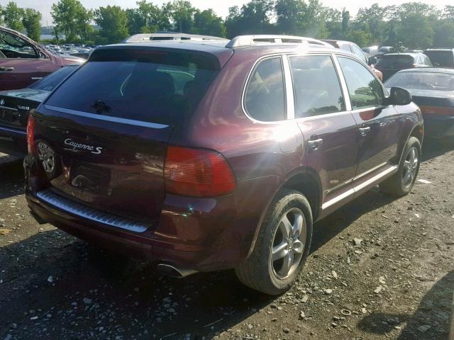 WP1AB29P75LA65717 - 2005 PORSCHE CAYENNE S MAROON photo 4