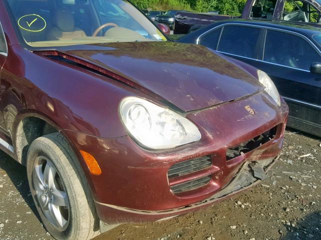 WP1AB29P75LA65717 - 2005 PORSCHE CAYENNE S MAROON photo 9