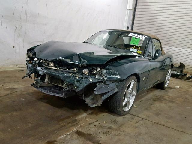 JM1NB353610209863 - 2001 MAZDA MX-5 MIATA GREEN photo 2