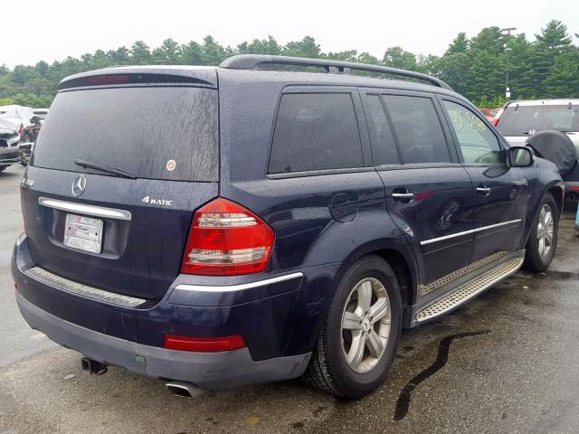 4JGBF71E98A337438 - 2008 MERCEDES-BENZ GL 450 4MA BLUE photo 4